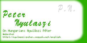 peter nyulaszi business card